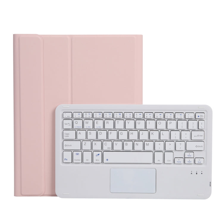 Étui clavier Bluetooth A07B-A en cuir texturé agneau avec touches carrées et contrôle tactile pour iPad, iPad 9.7 (2018 et 2017) / Pro 9.7 (Air 2) et iPad Pro 10.5 (10.2) (2021 et 2020) / Air 3