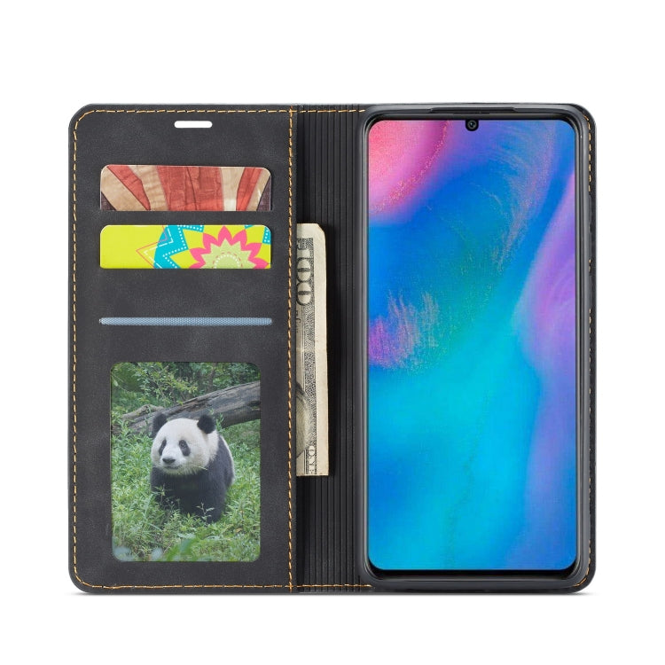 Forwenw Dream Series Oil Edge Strong Magnetism Horizontal Flip Leather Case with Holder & Card Slots & Wallet & Photo Frame, For Huawei P30, For Huawei P30 Lite, For Huawei P30 Pro, For Galaxy A10 / M10, For Galaxy A20, For Galaxy A30
