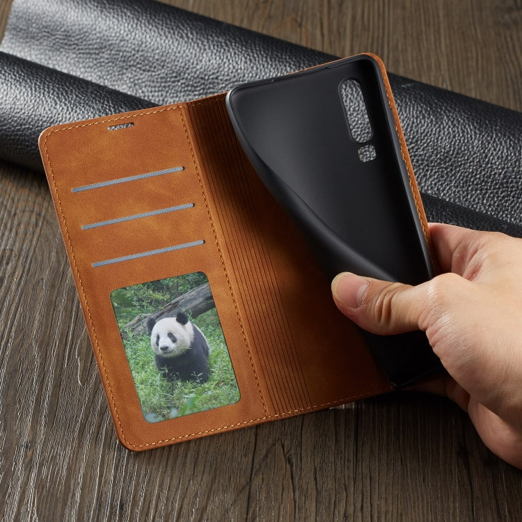 Forwenw Dream Series Oil Edge Strong Magnetism Horizontal Flip Leather Case with Holder & Card Slots & Wallet & Photo Frame, For Huawei P30, For Huawei P30 Lite, For Huawei P30 Pro, For Galaxy A10 / M10, For Galaxy A20, For Galaxy A30