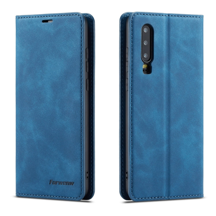 Forwenw Dream Series Oil Edge Strong Magnetism Horizontal Flip Leather Case with Holder & Card Slots & Wallet & Photo Frame, For Huawei P30, For Huawei P30 Lite, For Huawei P30 Pro, For Galaxy A10 / M10, For Galaxy A20, For Galaxy A30