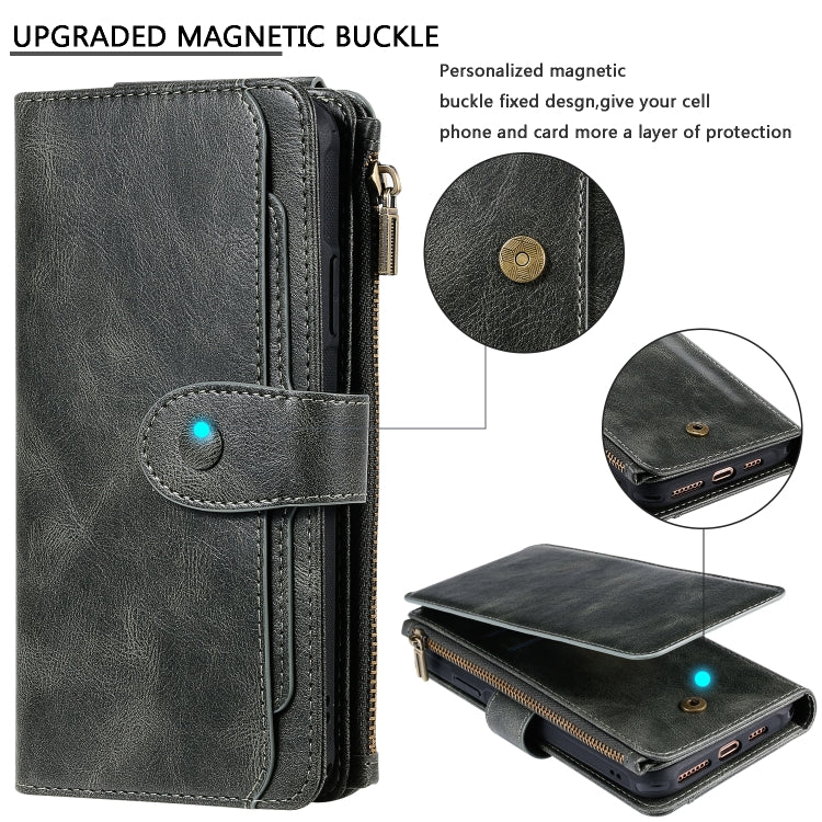 Retro Multifunctional Horizontal Flip PU Leather Case with Card Slot & Holder & Wallet & Photo Frame