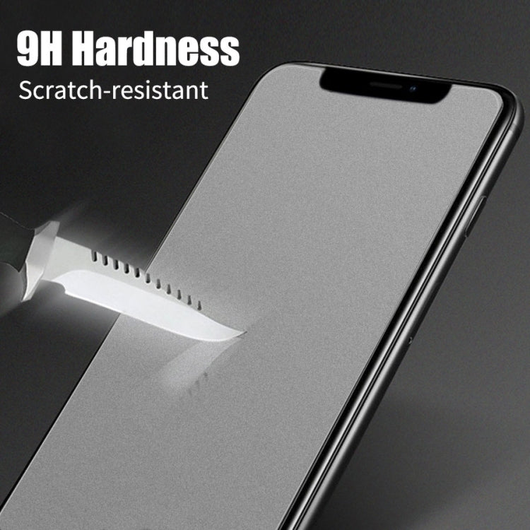 For iPhone 16e / 13 / 13 Pro Transparent Frosted Full Screen Tempered Glass Film