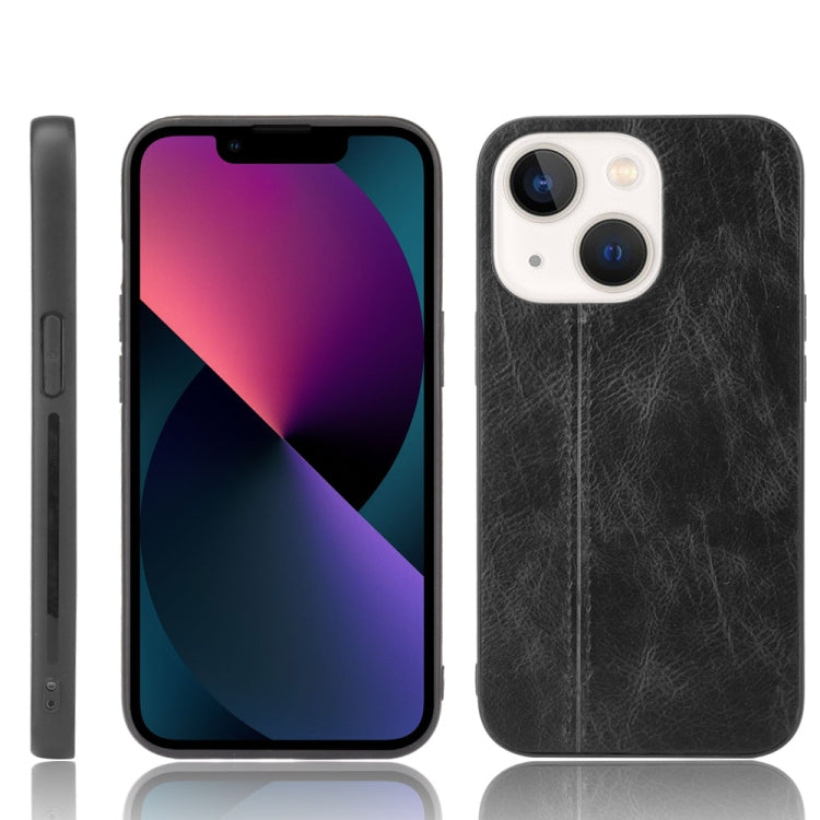 Sewing Cow Leather Soft PC Case, For iPhone 13, For iPhone 13 Pro, For iPhone 13 Pro Max