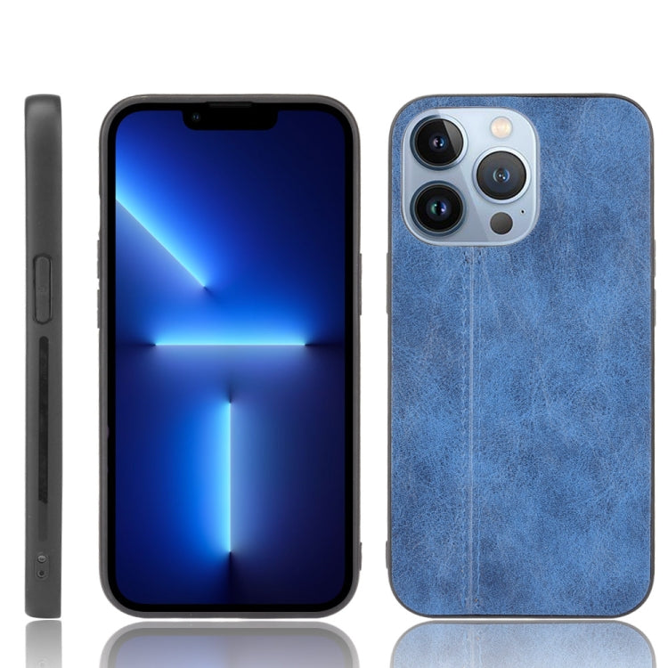 Sewing Cow Leather Soft PC Case, For iPhone 13, For iPhone 13 Pro, For iPhone 13 Pro Max