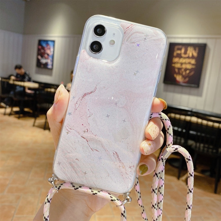 Marble Pattern Lanyard Phone Case