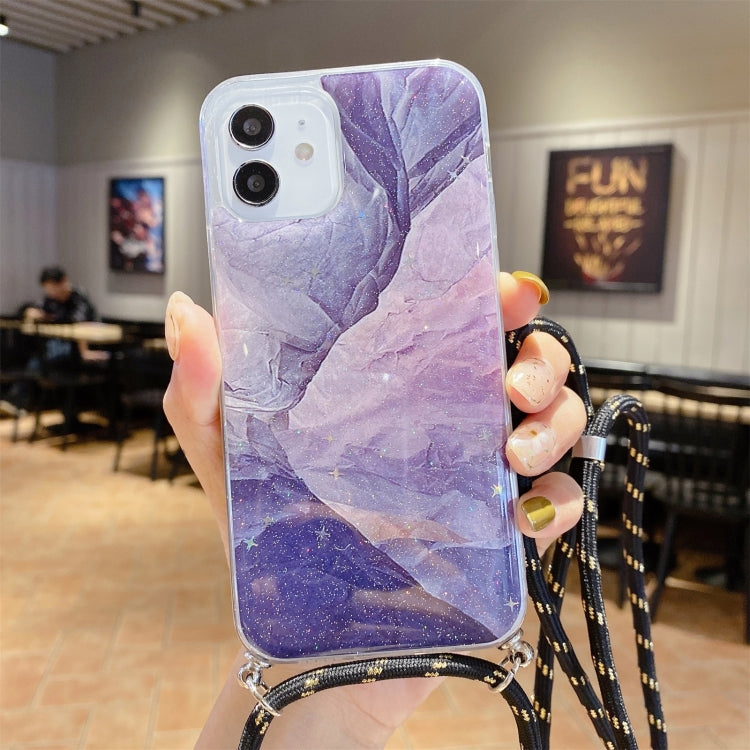 Marble Pattern Lanyard Phone Case