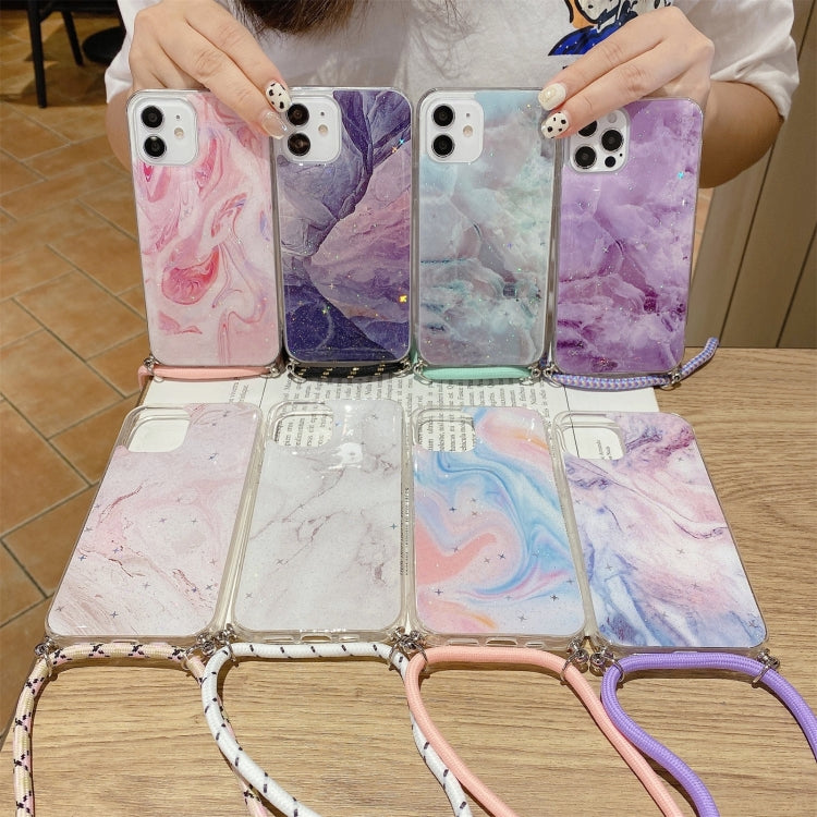 Marble Pattern Lanyard Phone Case