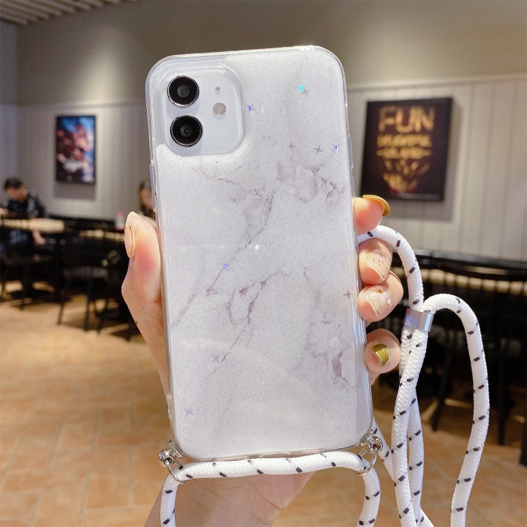 Marble Pattern Lanyard Phone Case