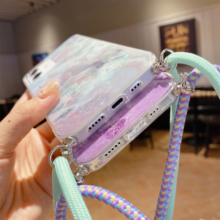 Marble Pattern Lanyard Phone Case