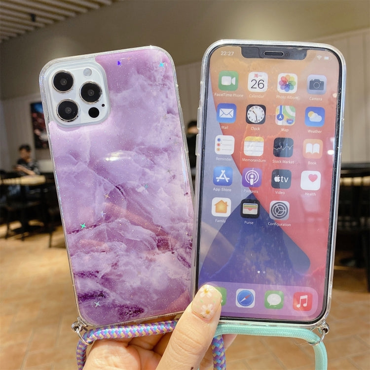 Marble Pattern Lanyard Phone Case