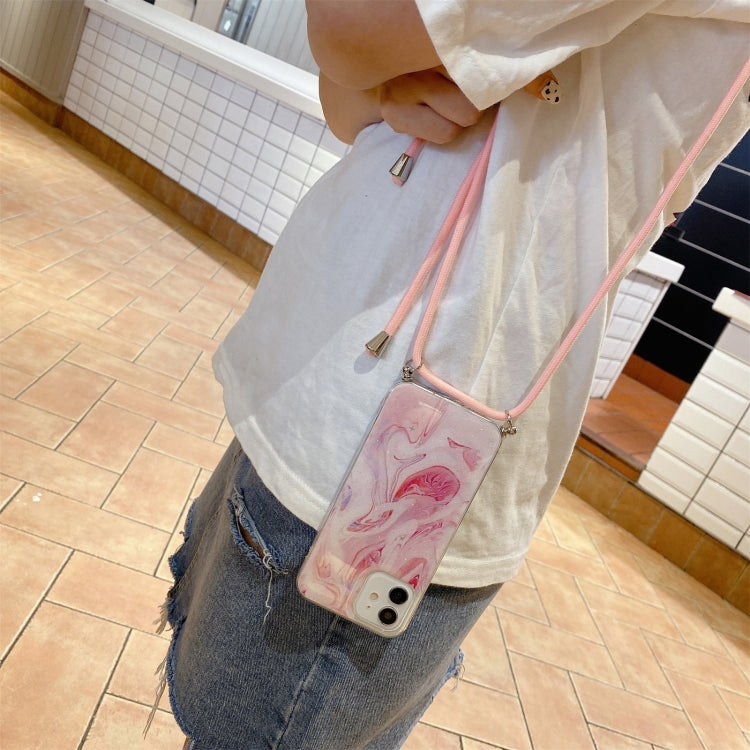 Marble Pattern Lanyard Phone Case