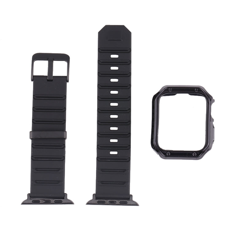 Silicone Watchband + Watch Case Set, For Apple Watch Series 7 41mm, For Apple Watch Series 7 45mm