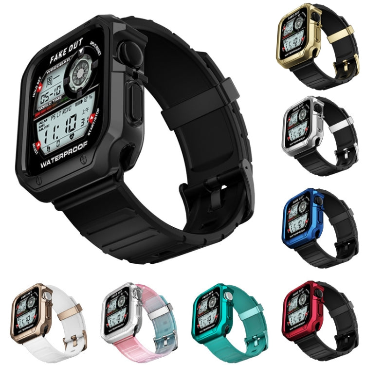 Silicone Watchband + Watch Case Set, For Apple Watch Series 7 41mm, For Apple Watch Series 7 45mm