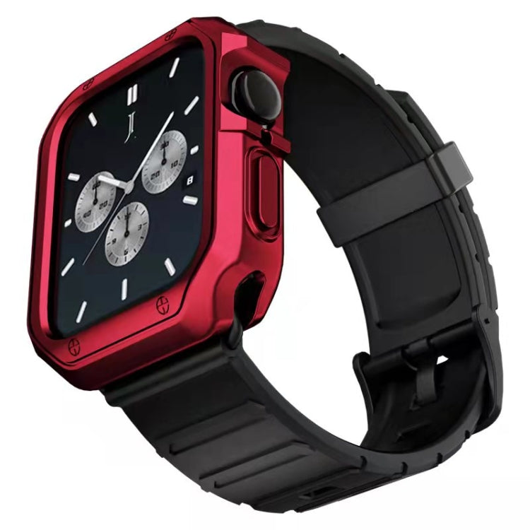 Silicone Watchband + Watch Case Set, For Apple Watch Series 7 41mm, For Apple Watch Series 7 45mm