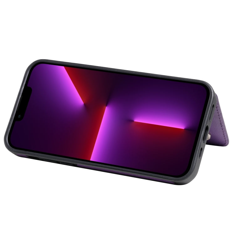 Solid Color Double Buckle Zipper Shockproof Phone Case, For iPhone 13 Pro Max, For iPhone 13 Pro, For iPhone 13, For iPhone 13 mini