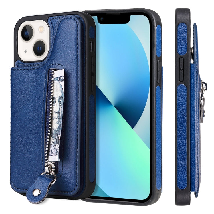 Solid Color Double Buckle Zipper Shockproof Phone Case, For iPhone 13 Pro Max, For iPhone 13 Pro, For iPhone 13, For iPhone 13 mini