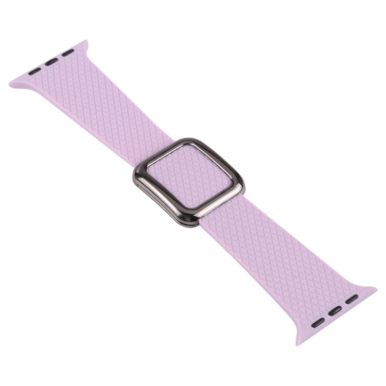 Black Buckle Silicone Watchband For Apple Watch Series, 7 41mm / 6&SE&5&4 40mm / 3&2&1 38mm
