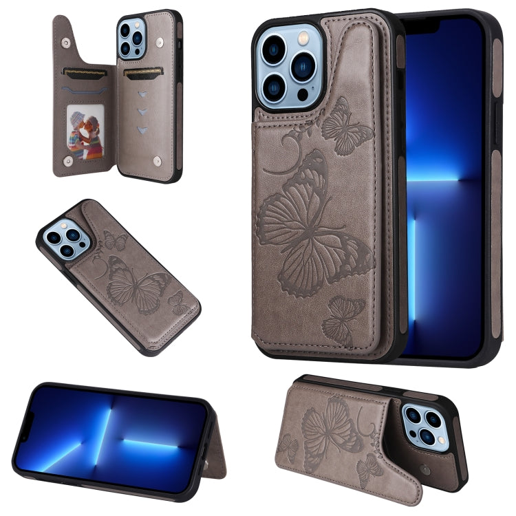 Butterfly Embossing Pattern Shockproof Phone Case, For iPhone 13 Pro Max, For iPhone 13 Pro, For iPhone 13