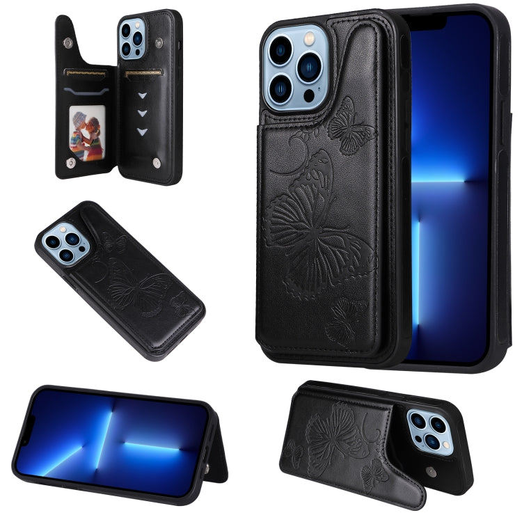 Butterfly Embossing Pattern Shockproof Phone Case, For iPhone 13 Pro Max, For iPhone 13 Pro, For iPhone 13