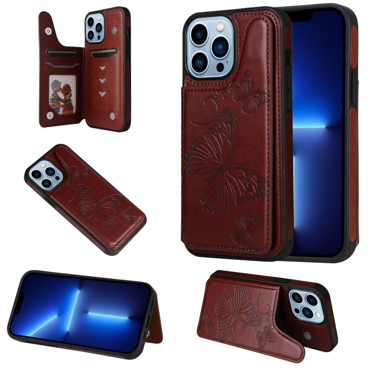 Butterfly Embossing Pattern Shockproof Phone Case, For iPhone 13 Pro Max, For iPhone 13 Pro, For iPhone 13