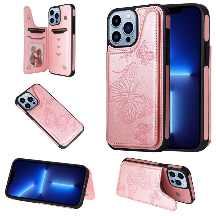 Butterfly Embossing Pattern Shockproof Phone Case, For iPhone 13 Pro Max, For iPhone 13 Pro, For iPhone 13
