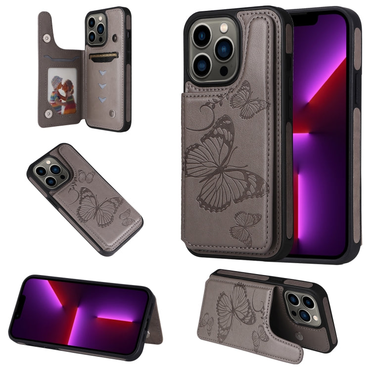 Butterfly Embossing Pattern Shockproof Phone Case, For iPhone 13 Pro Max, For iPhone 13 Pro, For iPhone 13