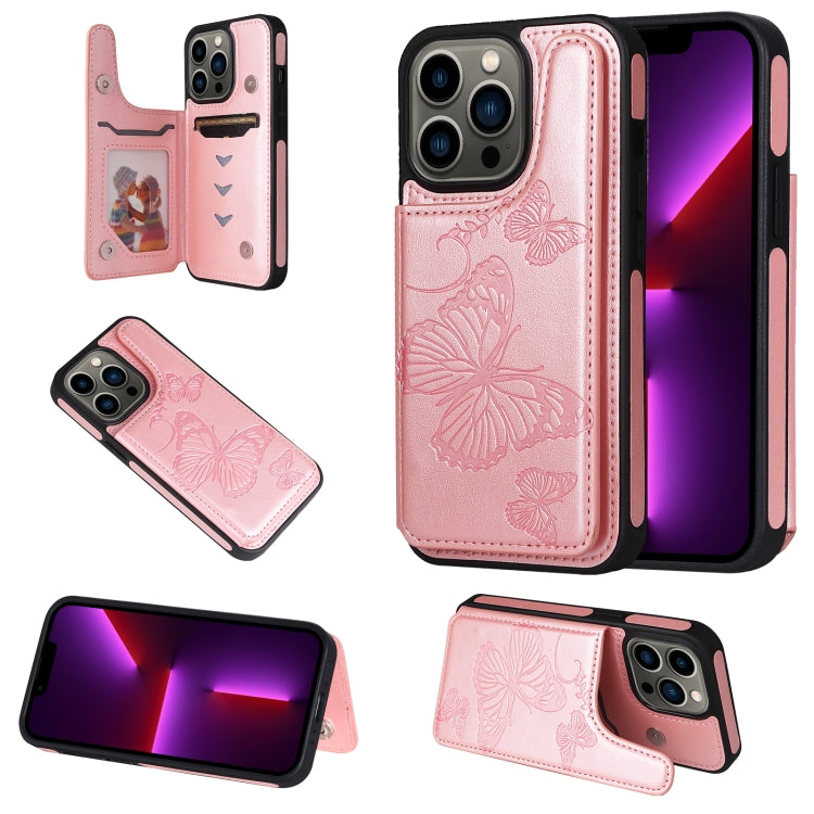 Butterfly Embossing Pattern Shockproof Phone Case, For iPhone 13 Pro Max, For iPhone 13 Pro, For iPhone 13