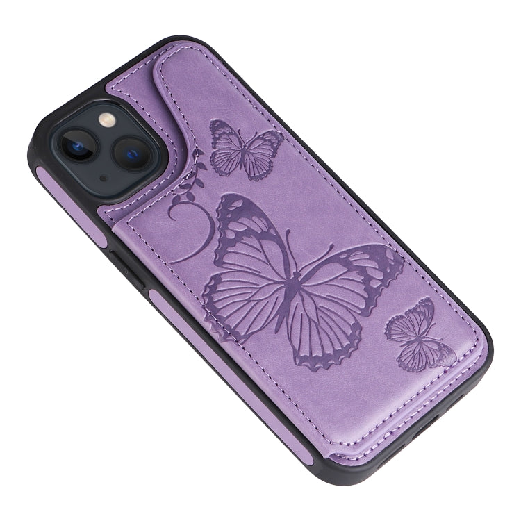 Butterfly Embossing Pattern Shockproof Phone Case, For iPhone 13 mini