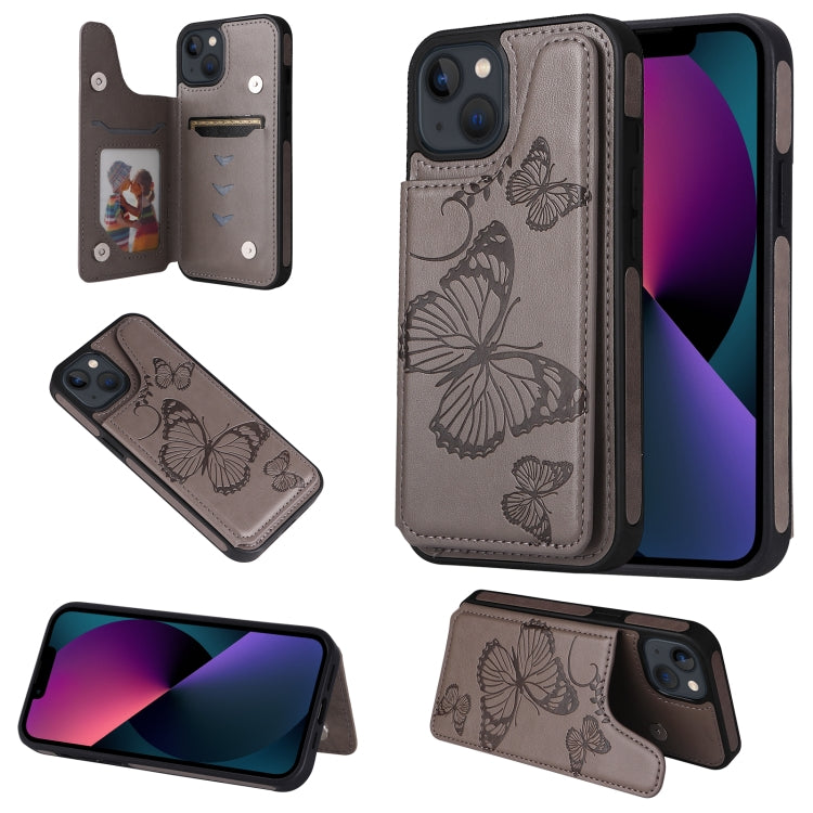 Butterfly Embossing Pattern Shockproof Phone Case, For iPhone 13 mini