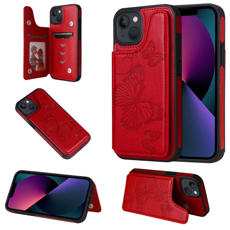 Butterfly Embossing Pattern Shockproof Phone Case, For iPhone 13 mini