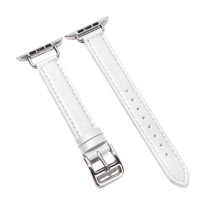 14mm Cowhide Leather Watchband For Apple Watch Series, 7 41mm/6&SE&5&4 40mm/3&2&1 38mm, 7 45mm/6&SE&5&4 44mm/3&2&1 42mm