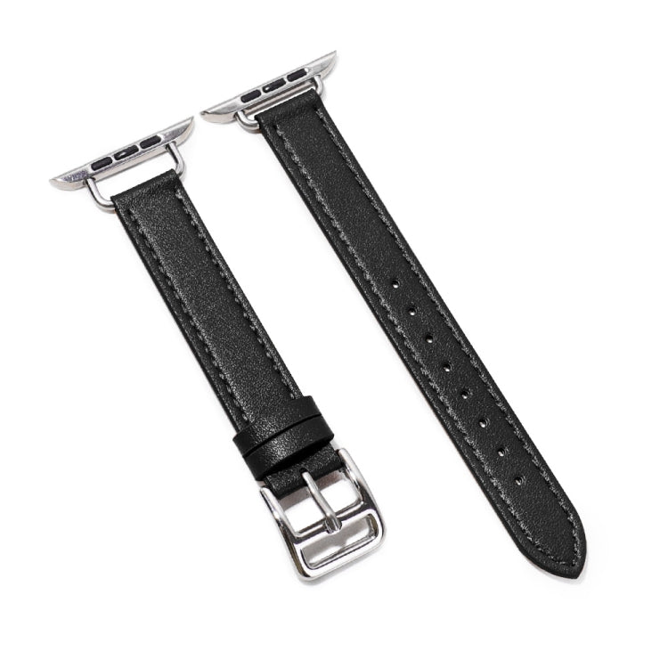 14mm Cowhide Leather Watchband For Apple Watch Series, 7 41mm/6&SE&5&4 40mm/3&2&1 38mm, 7 45mm/6&SE&5&4 44mm/3&2&1 42mm