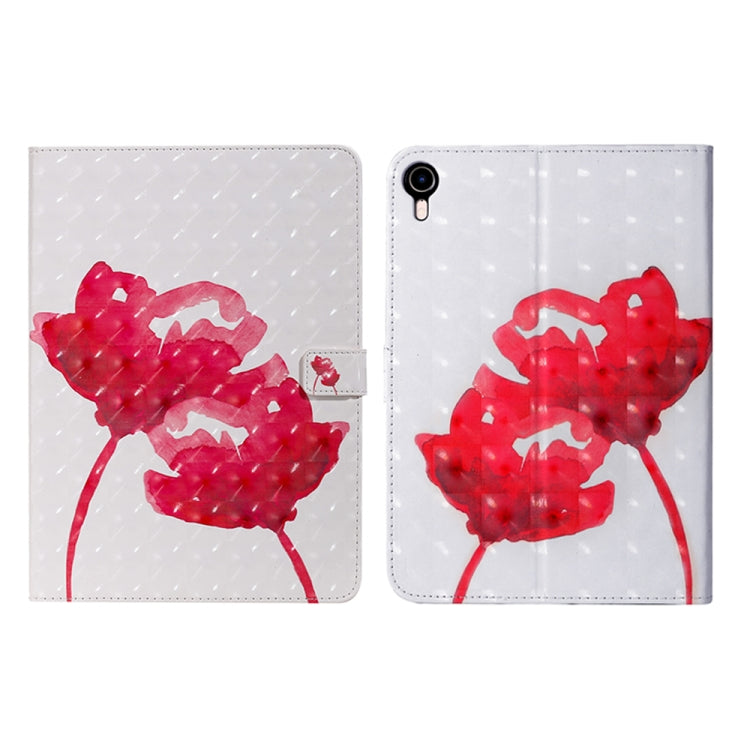 Étui à rabat horizontal en cuir avec motif 3D coloré pour iPad mini 6