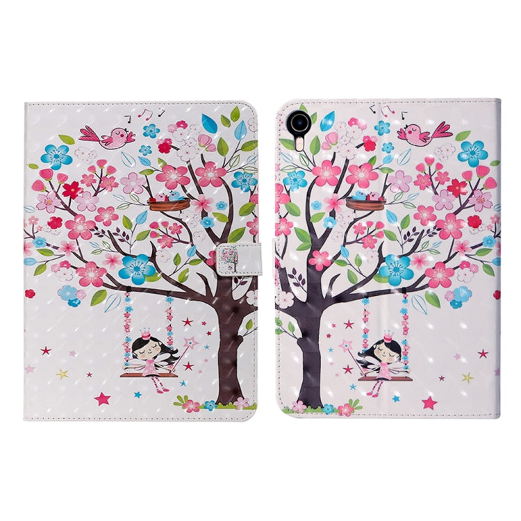 Étui à rabat horizontal en cuir avec motif 3D coloré pour iPad mini 6