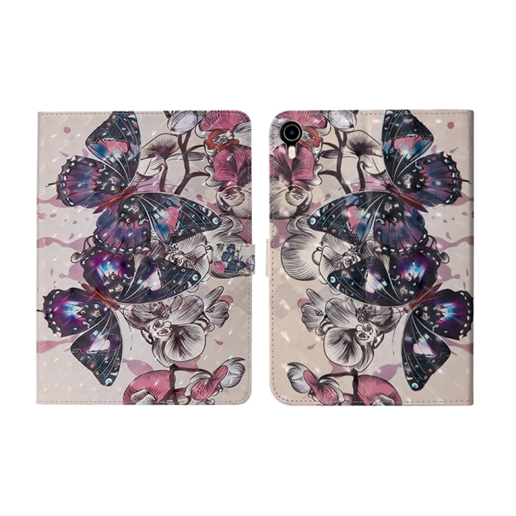 Étui à rabat horizontal en cuir avec motif 3D coloré pour iPad mini 6