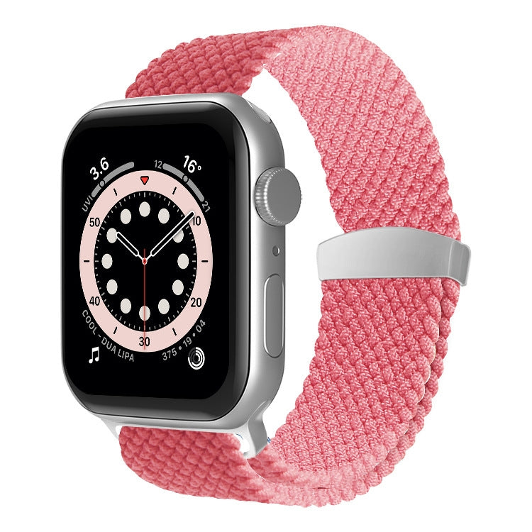 Nylon Braid Watchband For Apple Watch Series, 7 45mm / 6&SE&5&4 44mm / 3&2&1 42mm, 7 41mm / 6&SE&5&4 40mm / 3&2&1 38mm