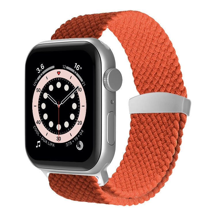 Nylon Braid Watchband For Apple Watch Series, 7 45mm / 6&SE&5&4 44mm / 3&2&1 42mm, 7 41mm / 6&SE&5&4 40mm / 3&2&1 38mm