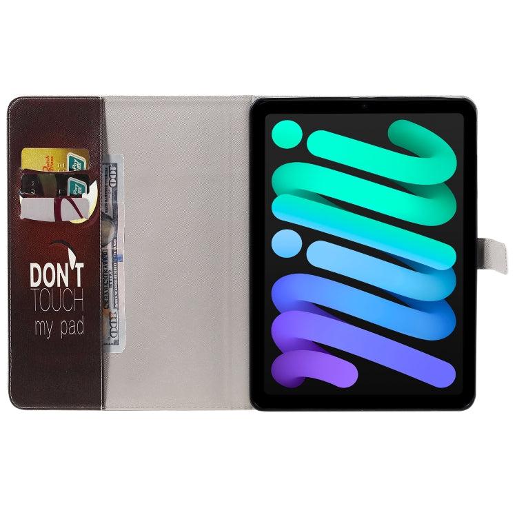 Étui à rabat horizontal en cuir pour tablette iPad mini 6, motif dessin coloré