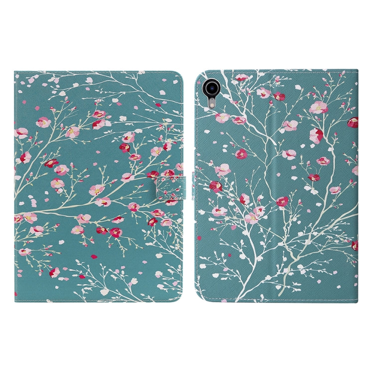 Étui à rabat horizontal en cuir pour tablette iPad mini 6, motif dessin coloré