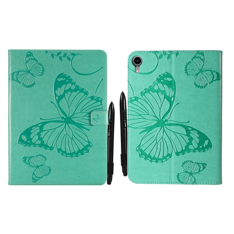 Pressed Printing Butterfly Pattern Horizontal Flip Leather Tablet Case, For iPad mini 6