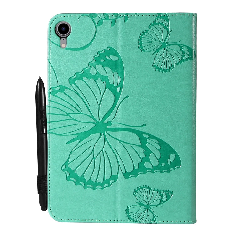 Pressed Printing Butterfly Pattern Horizontal Flip Leather Tablet Case, For iPad mini 6
