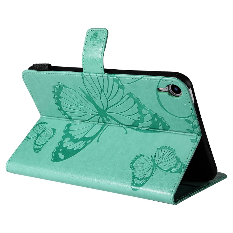 Pressed Printing Butterfly Pattern Horizontal Flip Leather Tablet Case, For iPad mini 6
