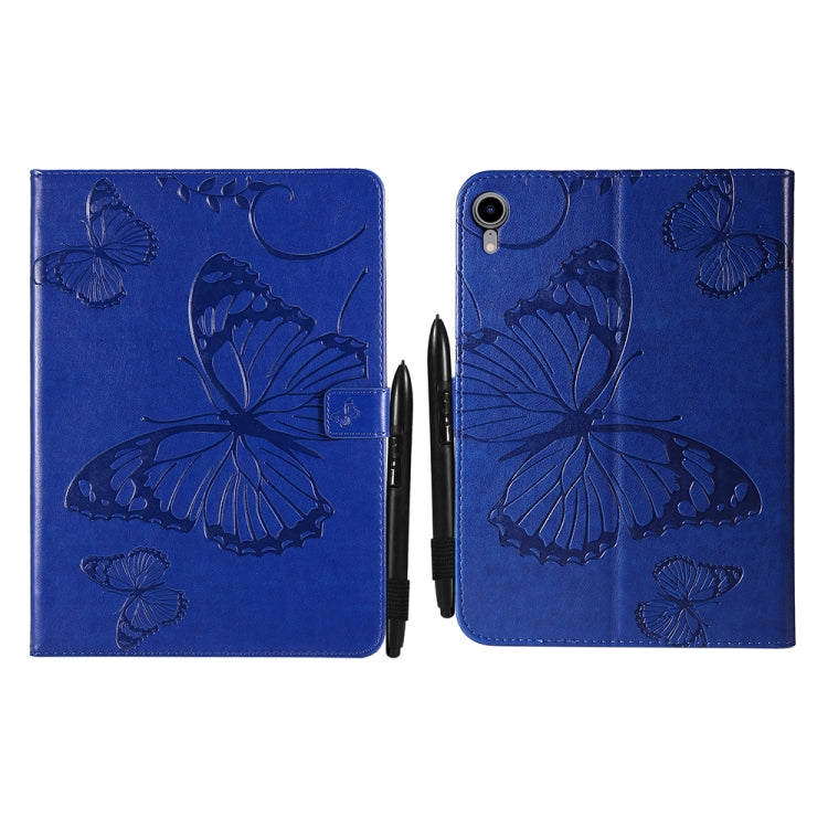 Pressed Printing Butterfly Pattern Horizontal Flip Leather Tablet Case, For iPad mini 6