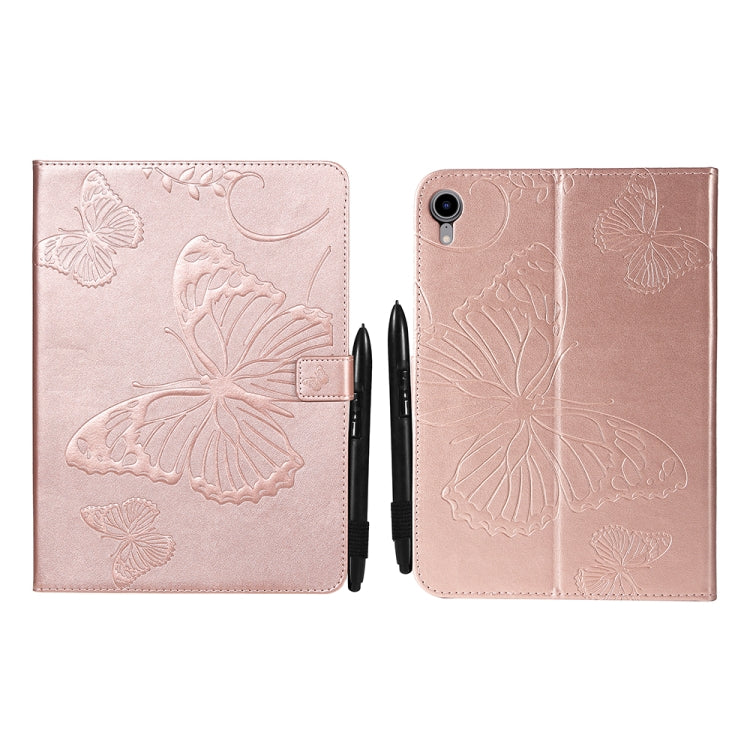 Pressed Printing Butterfly Pattern Horizontal Flip Leather Tablet Case, For iPad mini 6