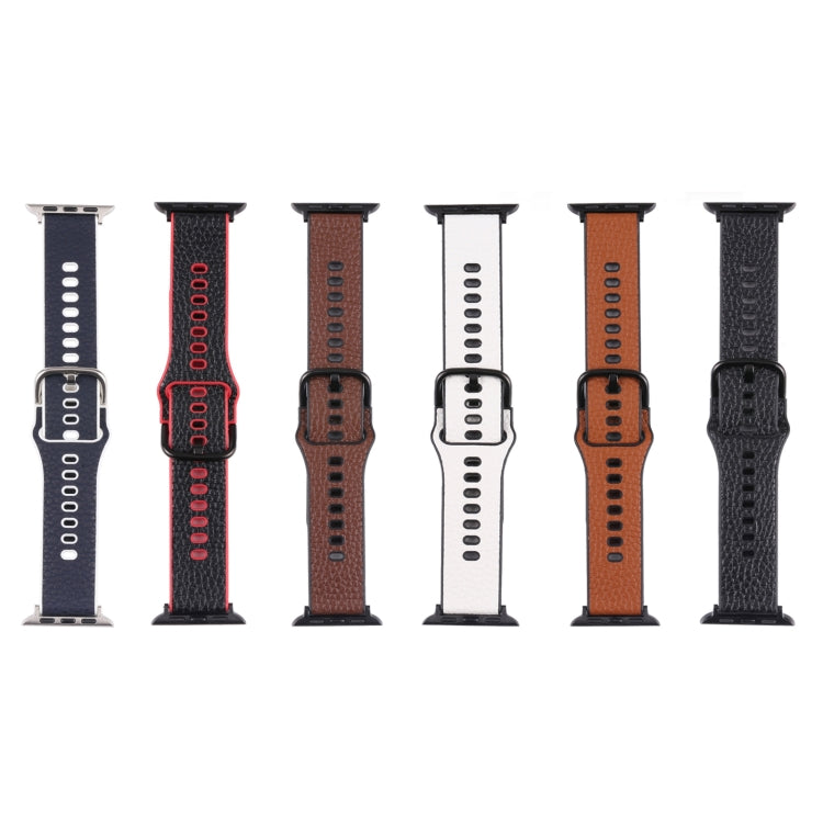 Litchi TPU Watchband For Apple Watch Series, 7 41mm / 6&SE&5&4 40mm / 3&2&1 38mm, 7 45mm / 6&SE&5&4 44mm / 3&2&1 42mm