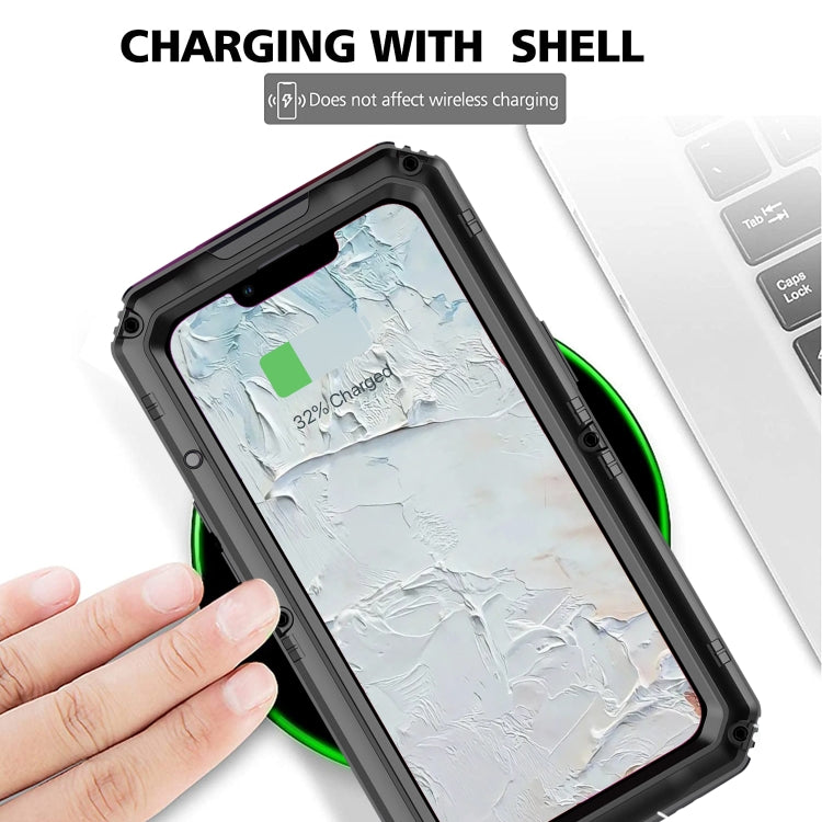 Shockproof Waterproof Dustproof Metal + Silicone Phone Case with Screen Protector