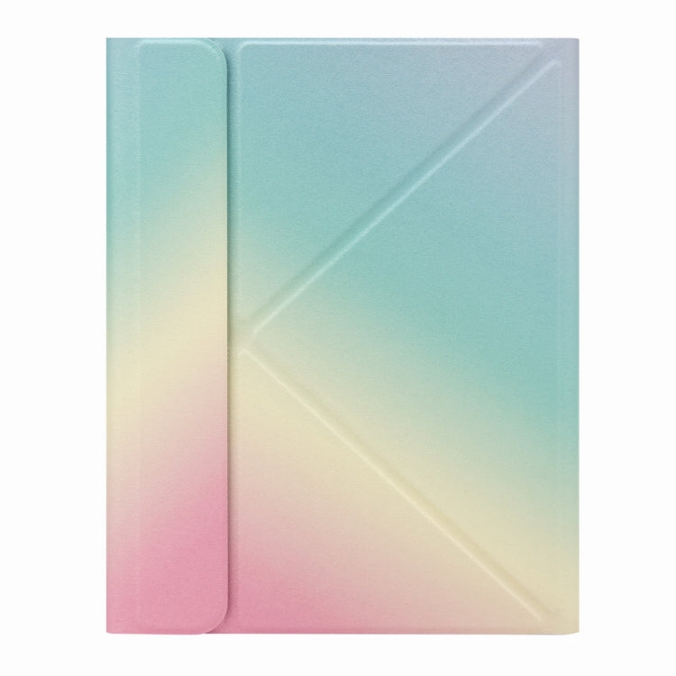 H-102C Touch Bluetooth Keyboard Leather Case with Rear Three-fold Holder, For iPad 10.2 2020 & 2019 / Pro 10.5 inch