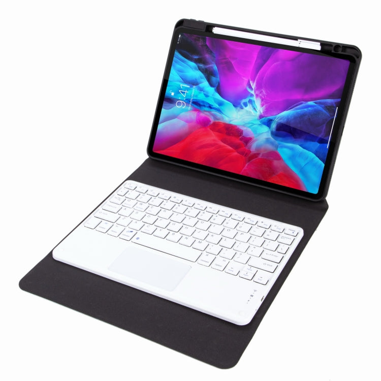 H-097C Touch Bluetooth Keyboard Leather Case with Rear Three-fold Holder