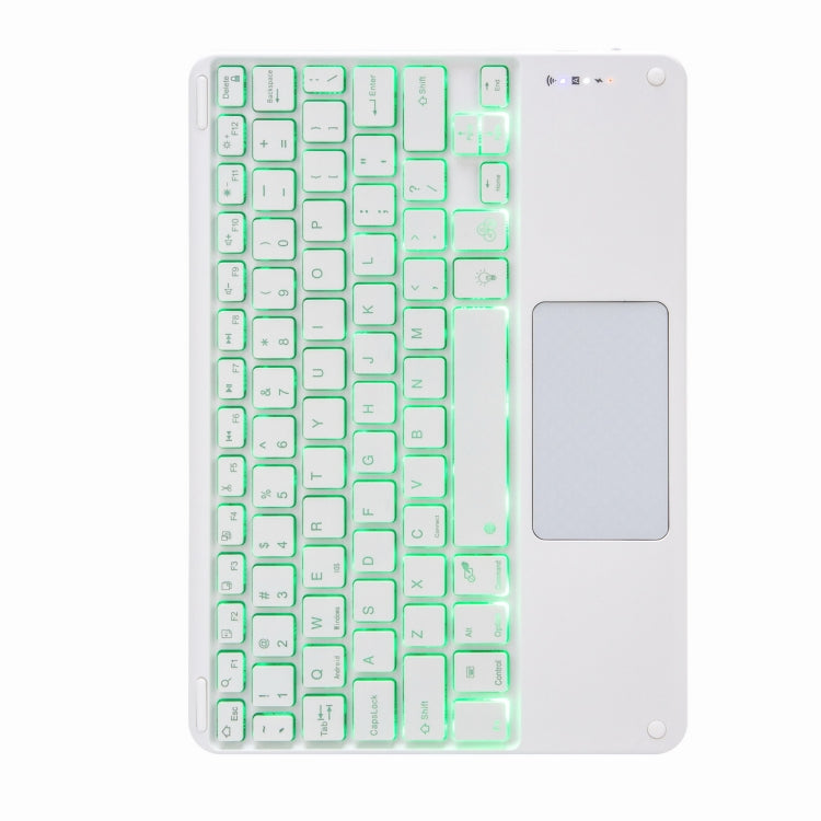 H-097CS Touch Backlight Bluetooth Keyboard Leather Case with Rear Three-fold Holder