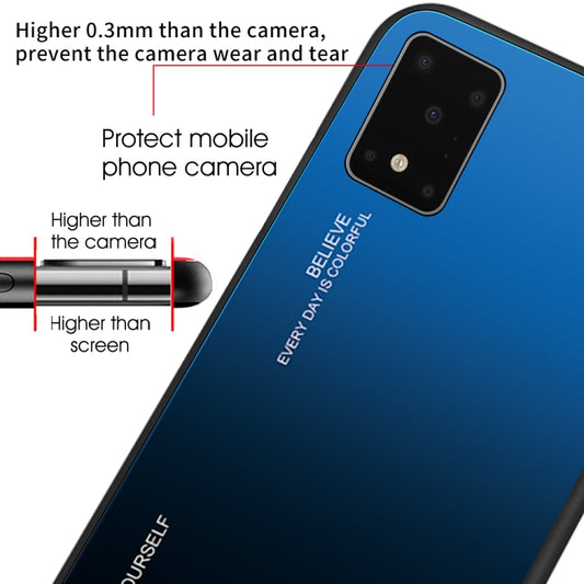 Side profile of S20 gradient glass case displaying edge protection and slim design
